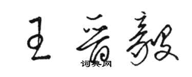 駱恆光王晉毅草書個性簽名怎么寫