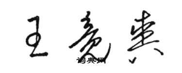 駱恆光王竟爽草書個性簽名怎么寫