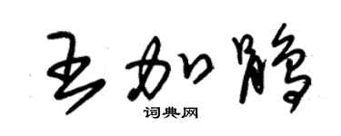 朱錫榮王加鵑草書個性簽名怎么寫