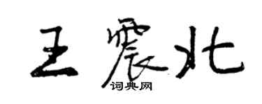 曾慶福王震北行書個性簽名怎么寫