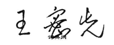 駱恆光王密先草書個性簽名怎么寫