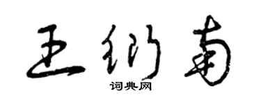 曾慶福王衍南草書個性簽名怎么寫