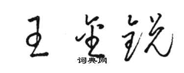 駱恆光王金銳草書個性簽名怎么寫