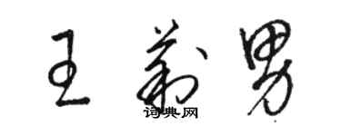 駱恆光王莉男草書個性簽名怎么寫