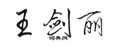 駱恆光王劍麗行書個性簽名怎么寫