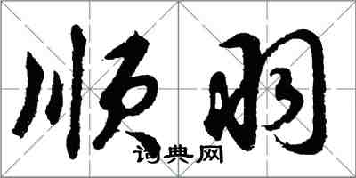 胡問遂順羽行書怎么寫