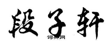 胡問遂段子軒行書個性簽名怎么寫