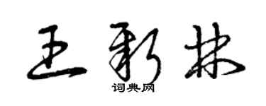 曾慶福王新林草書個性簽名怎么寫