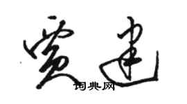 駱恆光賈建草書個性簽名怎么寫