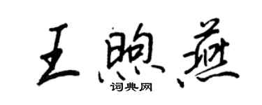 王正良王煦燕行書個性簽名怎么寫