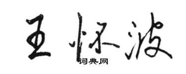 駱恆光王懷波行書個性簽名怎么寫