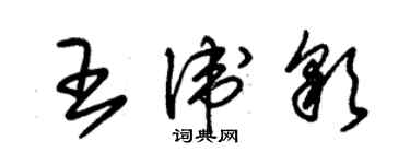 朱錫榮王衛彩草書個性簽名怎么寫