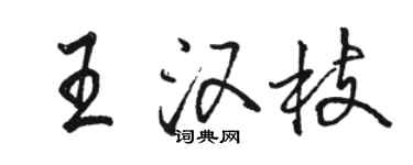 駱恆光王漢枝行書個性簽名怎么寫