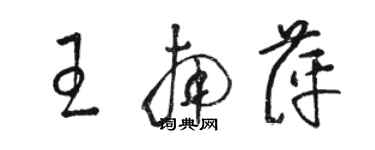 駱恆光王南萍草書個性簽名怎么寫