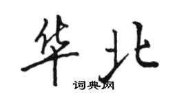 駱恆光華北行書個性簽名怎么寫