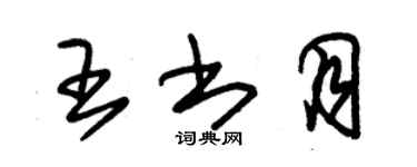 朱錫榮王書月草書個性簽名怎么寫