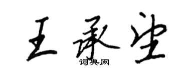 王正良王承望行書個性簽名怎么寫