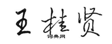 駱恆光王桂賢行書個性簽名怎么寫