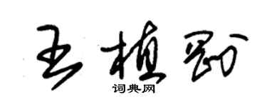 朱錫榮王植剛草書個性簽名怎么寫