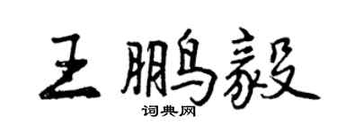 曾慶福王鵬毅行書個性簽名怎么寫