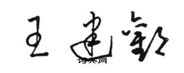 駱恆光王建歡草書個性簽名怎么寫