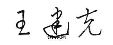 駱恆光王建克草書個性簽名怎么寫