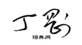 駱恆光丁剛草書個性簽名怎么寫