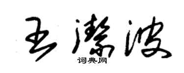 朱錫榮王潔波草書個性簽名怎么寫