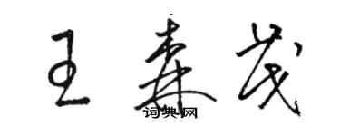 駱恆光王森茂草書個性簽名怎么寫