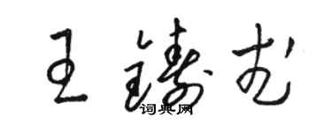 駱恆光王鑄武草書個性簽名怎么寫