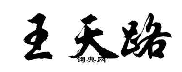 胡問遂王天路行書個性簽名怎么寫