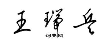 梁錦英王瑞兵草書個性簽名怎么寫