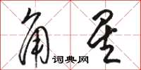 駱恆光角星草書怎么寫
