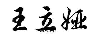 胡問遂王立婭行書個性簽名怎么寫