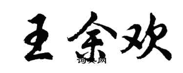 胡問遂王餘歡行書個性簽名怎么寫