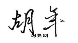 駱恆光胡年行書個性簽名怎么寫