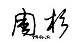朱錫榮周杉草書個性簽名怎么寫