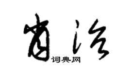 朱錫榮肖治草書個性簽名怎么寫