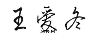 駱恆光王愛冬行書個性簽名怎么寫