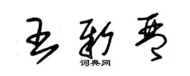 朱錫榮王新琴草書個性簽名怎么寫