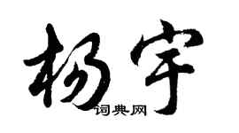 胡問遂楊宇行書個性簽名怎么寫