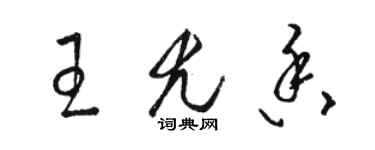 駱恆光王尤香草書個性簽名怎么寫