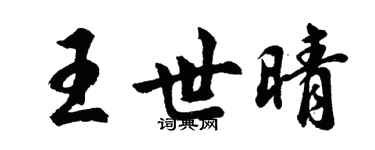 胡問遂王世晴行書個性簽名怎么寫