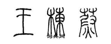 陳墨王棟蔚篆書個性簽名怎么寫