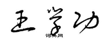 曾慶福王學功草書個性簽名怎么寫