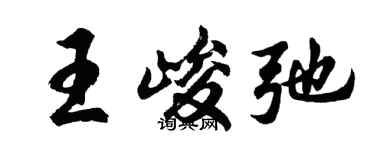 胡問遂王峻弛行書個性簽名怎么寫
