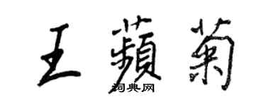 王正良王苹菊行書個性簽名怎么寫