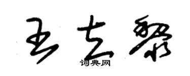 朱錫榮王立黎草書個性簽名怎么寫