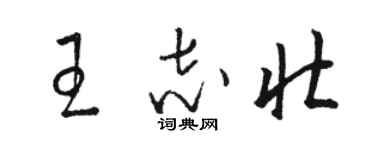 駱恆光王志壯草書個性簽名怎么寫