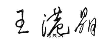 駱恆光王港晶草書個性簽名怎么寫